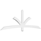Ekena Millwork Davenport Architectural Grade PVC Gable Bracket, 96"W x 32"H x 2"D x 4"F, 8/12 Pitch GBP096X32X0204DAV00 - alternate 1